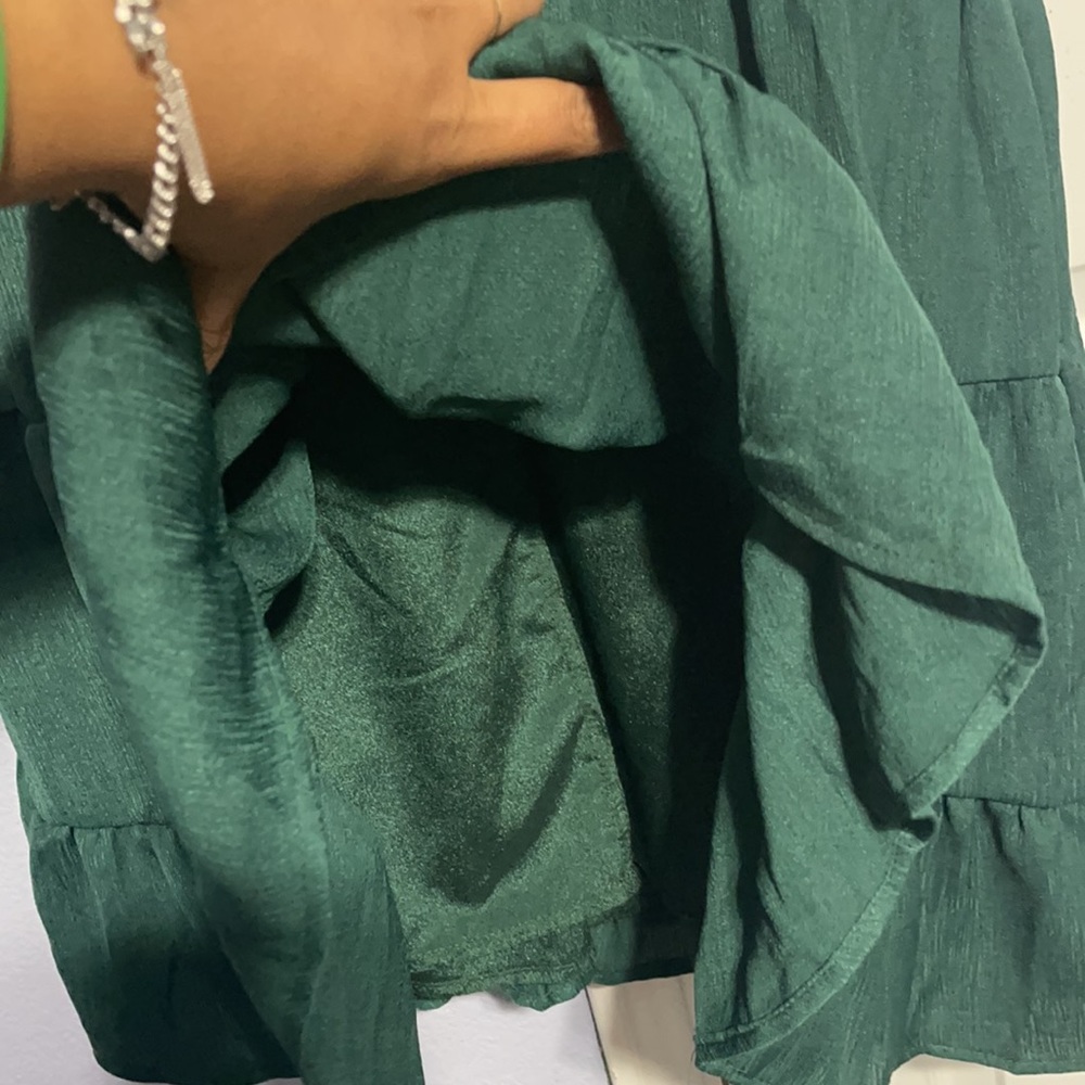 Amazon- Green Ruffled dress - Picture 4 of 5